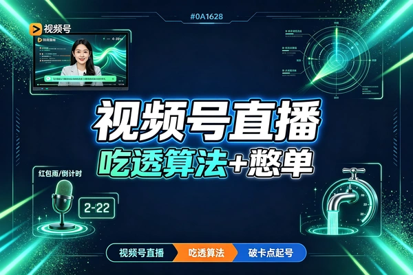 视频号直播起号线上课吃透算法