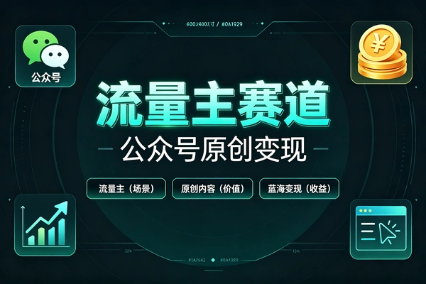 公众号流量主变现蓝海赛道打造原创内容