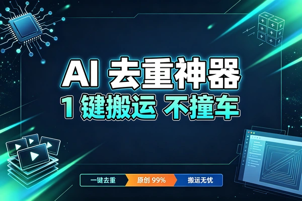 AI去重工具软件短视频搬运神器